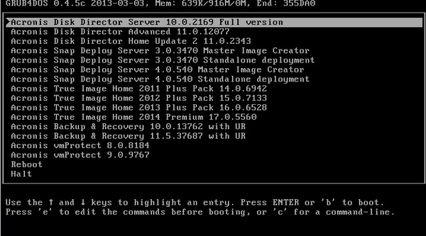Acronis BootDVD Rus